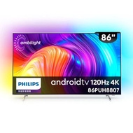 [特價]【Philips 飛利浦】86吋4K 120Hz HDR android聯網液晶顯示器(86PUH8807)