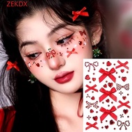 NOVAVIBE 3D Rhinestone Sticker, Waterproof Shiny Face  Sticker, Unique Sparkling Bowknot Y2K Face Ta