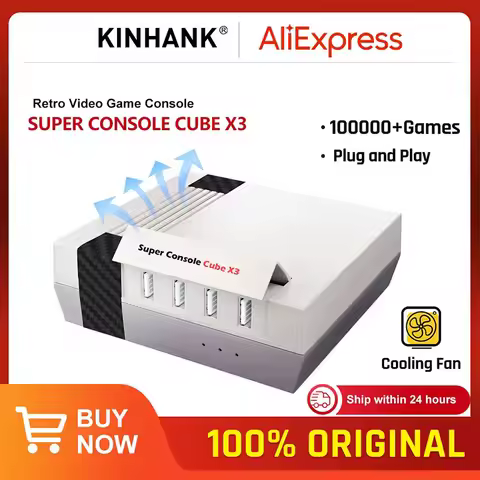 KINHANK Super Console Cube X3 Retro Game Console 100000 Games Support NAOMI/DC/SS/MAME 8K Output Gam