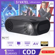 Sivatel Mini Portabel Proyektor Connect Telepon/Laptop 1080P HD LCD Proyektor Built-In Speaker