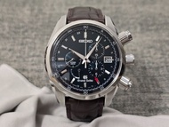Used Grand Seiko GS 9R86-0AA0 Spring GMT Chronograph Drive Green Dial SBGC007 二手 精工 三支大炮 墨綠面