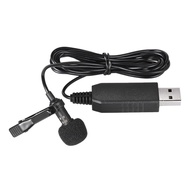150cm Clip-on Microphone Portable Mini Clip-on Omni-Directional Stereo USB Microphone Suitable for P
