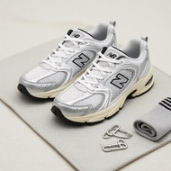 New Balance 530 Men’s and Women’s Running Sneakers, Silver Black, Mesh/Synthetic Leather, Shock Abso