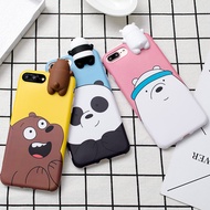 3D Cute Cartoon We Bare Bears brothers funny toys soft phone case for iphone 5 5s 6 6s 7 8 plus 10 X