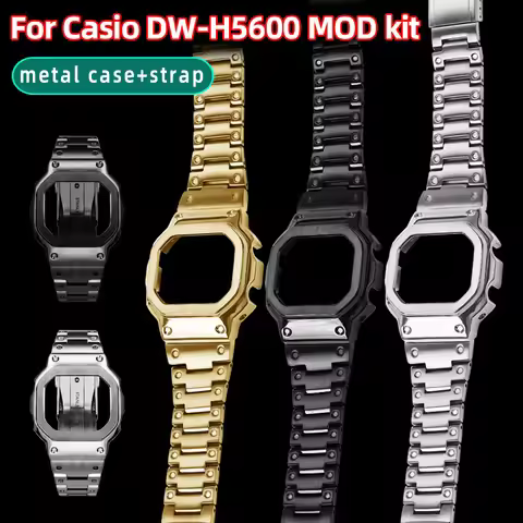 DW-H5600 metal case+strap For Casio 3516 DW-H5600 strap H5600 steel case metal strap for men H5600 M