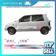 Perodua Kancil Body Sticker Daihatsu Avanzato L5 Moderno Door Lining Stripe Sticker - 4 Colours Avai