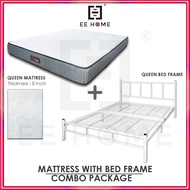 EE HOME COMBO SET Queen Bed Frame With Queen Rebonded Foam Mattress Katil Queen Tilam Queen 8 INCH -
