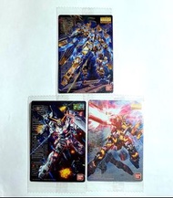 全新未開封 GUNDAM UC 獨角獸糸列 MG UNICORN BANSHEE PHENEX 高達模型 封面 餅卡 3張