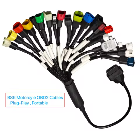 Motorcycle BS6 cable set 21in1 with JDiag Connector Wiring Harness OBD2 Adapter Wholesales For Honda