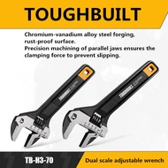 TOUGHBUILT TB-H3-70-08/TB-H3-70-10 Dual Scale Adjustable Wrench