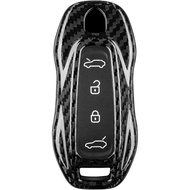 Carbon Fiber Key Fob Cover for Porsche EV Taycan Macan 911 Electric New Version Remote 2024 2025