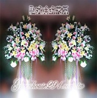 【歐式綠坊花苑】 [gfg157] 告別追思藝術花柱(1對) ~ 外送 中壢市立殯儀館花店 台北市立第一殯儀館花店 新竹市立殯儀館花店 花坊