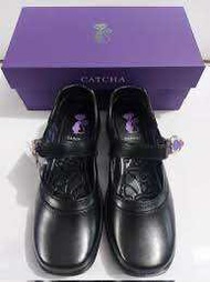 รองเท้านักเรียนหญิงหนังสีดำ Catcha