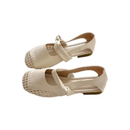 mary jane shoes mary jane heels Hollow Woven Mary Janes - Stylish Women's Slip-On Flats