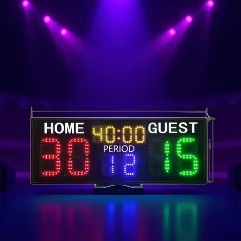 Ganxin Portable LED Tennis Scoreboard for Padel Court | Remote Control Digital Score Board for Indoo