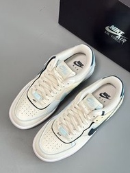 Nike Air Force 1 shadow 低筒 板鞋 米藍色