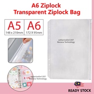 A6/A5 Ziplock Transparent Ziplock Bag Money Planner Ziplock A6 Cash Planner Book Ziplock Budget Plan