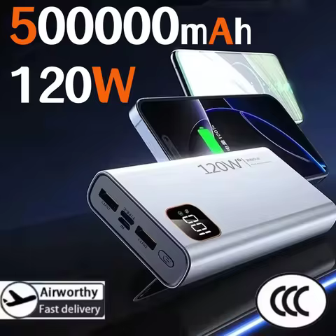 500000mAh Power Bank Portable Super Fast Charge Power Bank Large Capacity Digital Display Battery Fo