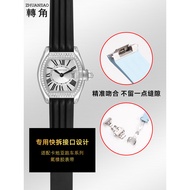 Suitable for Cartier Cartier Sports Car Roadster Series W6206018/17 Fluoride Rubber Watch Strap