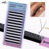 Nifeks Y Lash Extensions D Curl 0.07mm 8-15mm Easy Premade Volume 4D Fans Eyelash Extension YY Type 