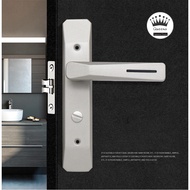 Room Door Handle Locked High-Grade Aluminum Alloy Handle Lock Door Lock Bedroom Bathroom