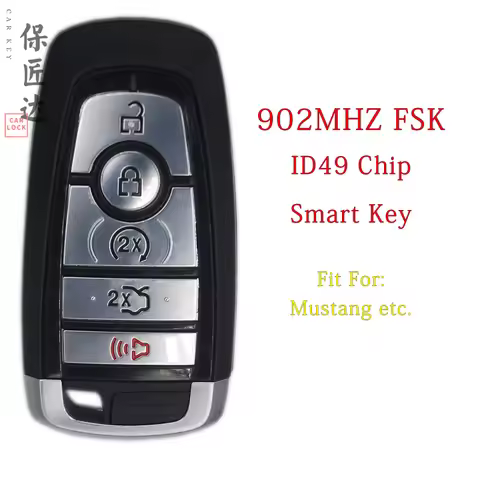 BaoJiangDd car key Fit for Ford Mustang 902MHZ Keyless Smart Remote Control Car Key FCC ID:M3N-A2C93