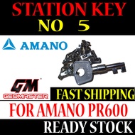 Amano Watchman Clock Station Key No 5 - Amano Key