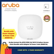 Aruba Instant On AP22 (RW) 2x2 Wi-Fi 6 Indoor Access Point Bundle with Adapter & Power Code
