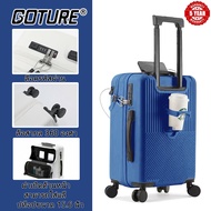GOTURE กระเป๋าเดินทางล้อลาก​ กระเป๋าเดินทางระหว่างประเทศ กระเป๋าซิปล็อคTSAวัสดุABS+PCสีสดใส8สี20/24/