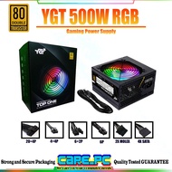 YGT Gaming Power Supply RATED 500W/700W RGB 80 Plus Bronze DOUBLE TRANSISTOR PSU.