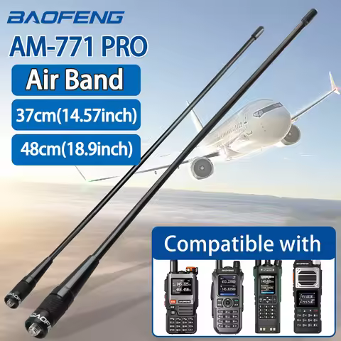 1/2/4PCS Baofeng Antenna AM-771 PRO Air Band SMA-Female 37cm/48cm Long Range Antenna With UV-32 UV-5
