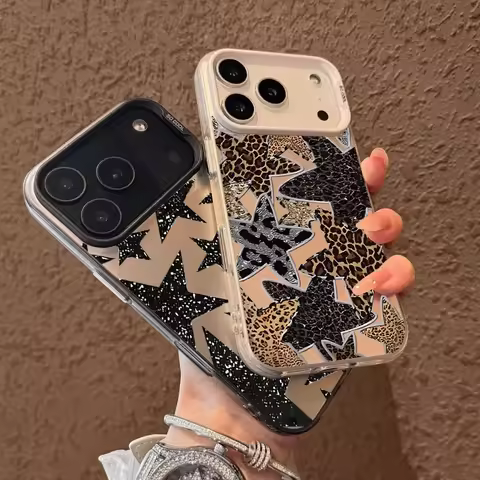 Leopard Print Star Case For Huawei Honor Magic 5 6 PRO 7 Lite 90 200 400 Pro Lite X6B X9B X9A X8A X7