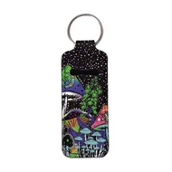 Baxinh Lipstick Holder Keychain Neoprene Lip Balm Holder Lip Gloss Keychain Portable Lipstick Tubes 