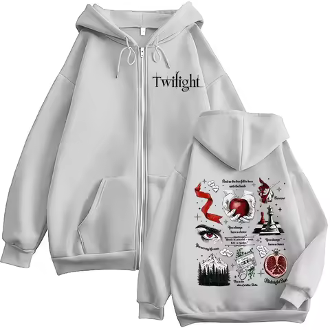 Twilight Vampire Wolf Romance Zipper Hoodies Edward Cullen Men's Women Clothing Fashion Casual Hip H