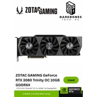 USED NVIDIA RTX 3080 10GB ZOTAC TRINITY Gaming | Editing | 3D Modeling GPU | Graphic Card