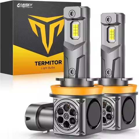 2PCS H11 H9 H8 LED Bulbs,90000LM 6500K Cool White with Cooling Fan,99.5% Canbus Ready H11 Fog Light 