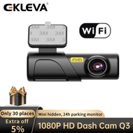 EKLEVA กล้องติดรถยนต์1080Pสำหรับกล้องสำหรับรถยนต์ Wifi Dvr Para Coche Dashcam 24ชั่วโมงมอนิเตอร์ที่จ