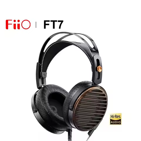 FiiO FT7 Gold Diaphragm Open-Back 106mm Large Planar Headphone Hi-Res Audio Music Wired Headset 4.4m