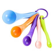 5Pcs/Set Baking Measuring Spoons 2 Scale HangingMeasure Gram Cups Child Powder Spice Measuring Scoop