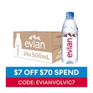 Evian Natural Mineral Water 24 x 500ML - Case