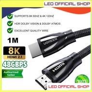 UGREEN HDMI To HDMI 2.1 Cable 8K 60Hz 4K 120Hz 48Gbps HDR Dolby Vision eARC Dolby Atmos Laptop Monitor Projector