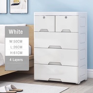 SaveMall Lemari Pakaian Plastik 50CM Laci Susun Plastik Lemari Susun Serbaguna Storage Cabinet Plast