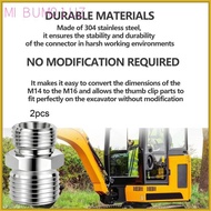 [mibum01uz] Mini Excavator Hydraulic Hose Tube Thread Connector Attachment M14 to M16 Direct Replace