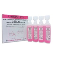 (20 AMPUL)UniRINS CG Klorheksidin 0.05%W/V 25ml tarikh luput 2027/07/(20 AMPOULES)UniRINS CG CHLORHE