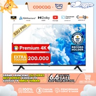 COOCAA 43 inch Smart TV -  Dolby Audio - Youtube - Mirroring -  Flick Free - Boundless -Browser - WIFI - 4K- HDMI/USB/AV/LAN - OS Coolita (COOCAA 43S3UPRO)