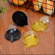 ST-🌊Wholesale Spherical Blister Box Egg Yolk Crisp Sealing Box Box Moon Cake Base Support round Transparent Daifuku Pack