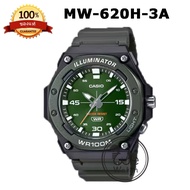 !!ประกัน1ปีและกล่อง CMG!! CASIO รุ่น MW-620H นาฬิกาชาย ทนทาน มีไฟ แสงสว่าง MW620 MW-620 MW-620H-1A M