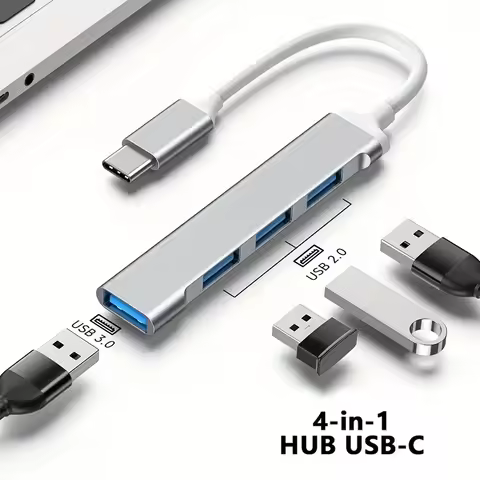 USB C HUB Adapter USB 3.0 HUB Type C 4 Port Multi Splitter Adapter OTG For Samsung Mobile Phone Lapt