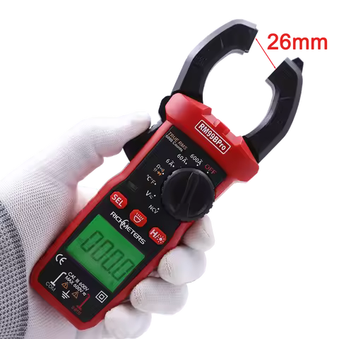 AC/DC 600A Tick Clamp Meter Auto Range True RMS Current ELECTRICAL RICHMETERS RM99A RM99B RM99CPro P