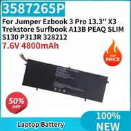 New 3587265P 7.6V 4800mAh Laptop Battery for Jumper Ezbook 3 Pro 13.3" X3 Trekstore Surfbook A13B PE
